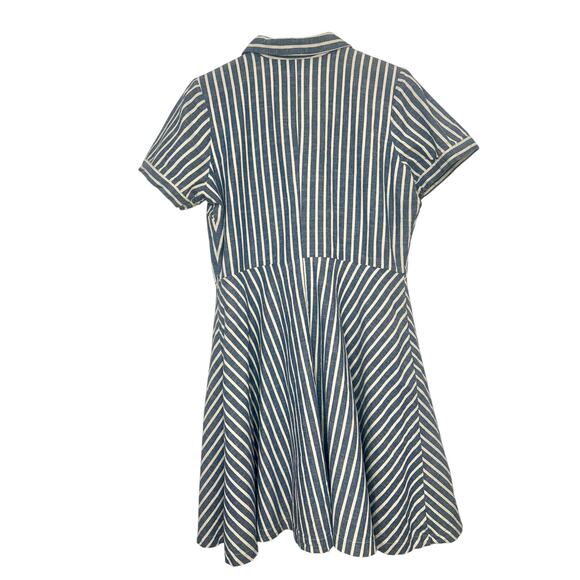 Women’s Myrtlewood of California Cotton Retro Shirt Dress 1X Striped Cottage - Picture 6 of 11